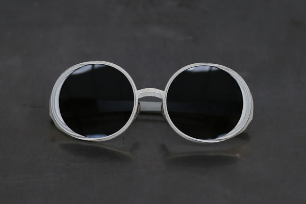 Rigards X ZIGGY CHEN joint RG1941ZC series pure titanium/aluminum-magnesium sunglasses RG-RG1941ZC-XYSKSH-F ivory frame dark gray lenses